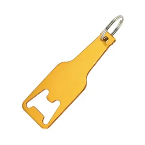 Aluminium bottle opener with key ring