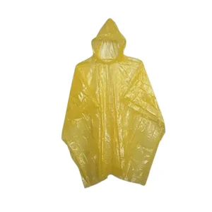 Poncho de pluie adulte vert imperméable plastique jetable chapeau de pluie femmes hommes